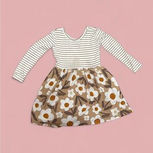 Little Sleepies Girls 2T- Striped and Floral dress